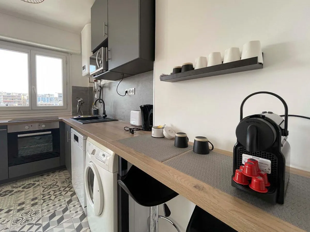Apartament California Park - Wifi, Ac, 4 Pers Nicea Francja